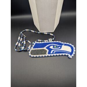 "Seattle Seahawks" Hand Made- Beaded Necklace Medallion Seattle 12